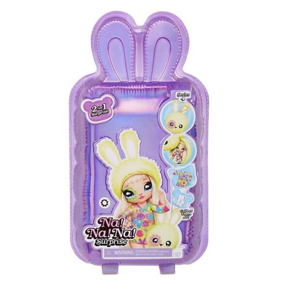 MGA Na! Na! Na! Surprise Series 4 Doll Kids OS Purple New Bunny Pom Purse 2-in-1